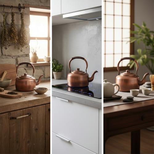 Vintage Copper Kettle |, Stovetop, Copper Teapot, for Kitchen, Tea Lovers, 3L, Normal Thick Gas - Image 7