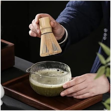4/7Pcs Matcha Tea Set Bamboo Whisk Scoop Glass Bowl Traditional Indoor Handmade Tea-making Tools Kit(16) - Image 3