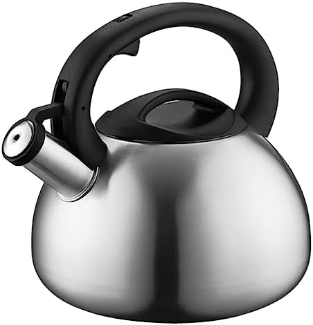 Stovetop Teapot For Home And Restaurant 304 Stainless Steel Whistling Tea Kettle Stovetop Pots Kettles With Heat-Proof Handle And Lid(2.5L) by Unknown