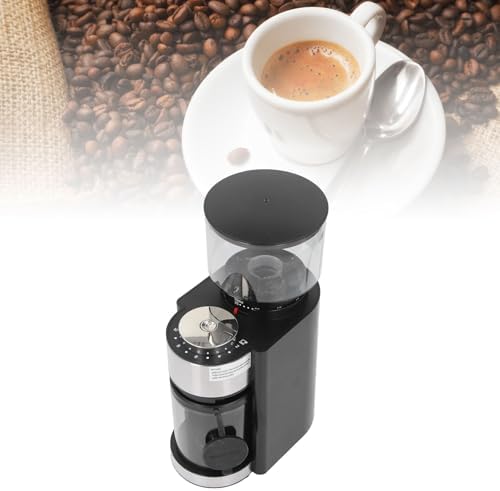 Electric Coffee Bean Grinder, 150W Automatic Grinder with 25 Grind Settings, Steel Burrs, Includes Blower, for French Press, Drip, Pour Over, Moka Pot, Siphon Pot - Image 4