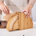 Coffee Filter Stand Large Capacity Wood Holder for Counter Storage - Image 5