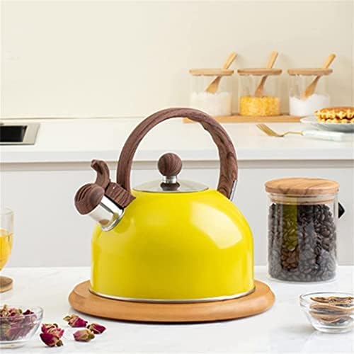 HEAGER Ceramic teapot, Stove Top Kettle, Whistling Kettle, Tea Infuser,Tea Pot, Whistle Teapot Stainless Steel Kettle with Heat Resistant Handle for Stove Top Induction Cooker - Image 5