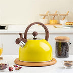 HEAGER Ceramic teapot, Stove Top Kettle, Whistling Kettle, Tea Infuser,Tea Pot, Whistle Teapot Stainless Steel Kettle with Heat Resistant Handle for Stove Top Induction Cooker - Image 5