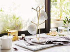 JEmarble Mug Holders with Copper Plated Standing(Black) Countertop Mug Tree, Coffee Mugs & Tea Cup Storage Rack, Coffee Counter Bar Accessory & Kitchen Organizer - Image 6