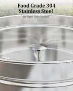 120-Cup Commercial Coffee Urn – 18L Large Stainless Steel Electric Coffee Maker for Churches, Meeting Rooms, Lounges, and Large Gatherings - Image 4
