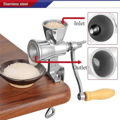 Manual Grain Grinder Hand Crank Grain Mill Stainless Steel Home Kitchen Grinding Tool for Coffee Corn Rice Soybean - Image 3