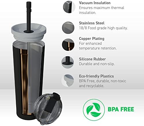 asobu Ocean Stainless Steel Tumbler with Flexible Straw Lid | Insulated Water Bottle for Ice Coffee, Cold Brew | Flip Open Lid for Hot Tea and Coffee | Reusable Travel Cup 27 Ounce (Mint) - Image 3