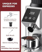Tuni G1 Conical Burr Coffee Grinder With Coffee Knock Box(Silver) - Image 6