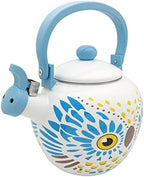 UPware Enamel on Steel Whistling Tea Kettle, Stovetop Teakettle (2.1 Quart, Owl) - Image 3