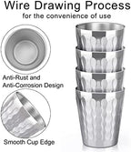 Beasea Stainless Steel Cups 10 oz, 8 Pack Small Bulk Stainless Steel Tumbler Stackable Insulated Cups for Drinking Double Wall Metal Glasses Tin Cups for Home Restaurant Office Party Camping - Image 3