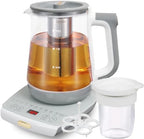 Health Pot Electric Kettle with Infuserand stew pot,Smart Fruit Hot Tea Maker, Temperature Control and Tea Keep Warm, 12 Functional Procedures, 1.8 Liters of Capacity by cglightwsparkle