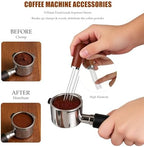 Improved Fit For 51mm Basket Espresso Kit - 30lb Calibrated Tamper, 8-Needle Tool, Magnetic Funnel - Image 4