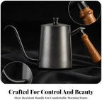 Pour-over Coffee Kettle Stream Direction Control Stainless Steel Gooseneck Pour-over Coffee Kettle Rust Resistant for Office Counters - Image 3