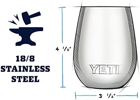 YETI Rambler 10 oz Wine Tumbler, Vacuum Insulated, Stainless Steel with MagSlider Lid, Rescue Red - Image 2