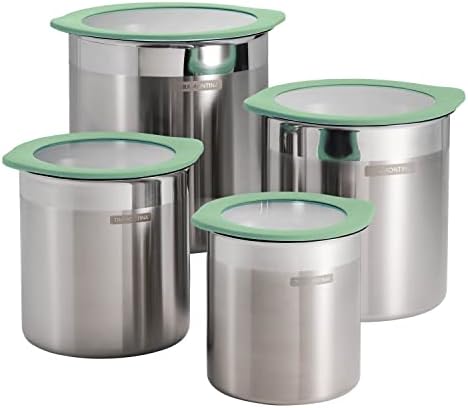Tramontina 4-Pc Food Storage Containers with Silicone Lids - Mint Green by Tramontina