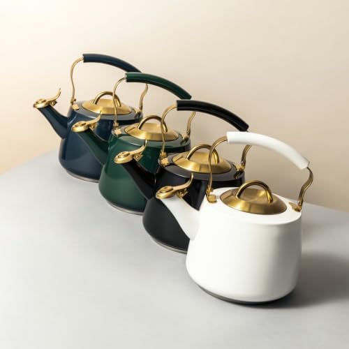 LUGBAR Table Stainless Steel 1.8L Stovetop Tea Kettle (Black) - Image 3
