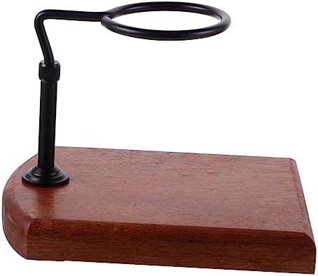 Wood Base Adjustable Coffee Dripper Stand for Manual Brewing by Tofficu