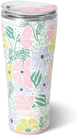 Swig Life 32oz Insulated Tumbler with Lid, Garden Party by SwigLife