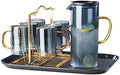 Water Pitcher Glass Cold Kettle Thickened Creative Home Juice Pot with lid Filter high Temperature Resistant teapot Water Cup Set Water Jug by Unknown