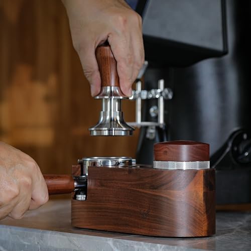 Espresso Tamping Station 54mm For Breville Espresso Machine Accessories,Rosewood Portafilter Holder Tamping Mat Espresso Coffee Equipment - Image 5