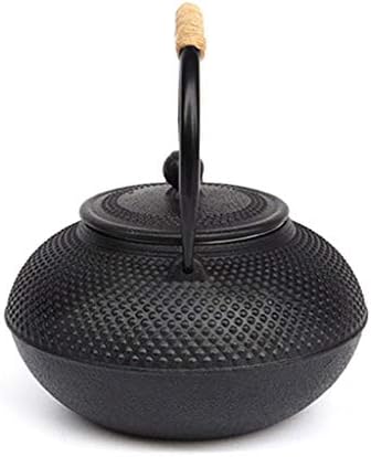 Classic tea kettle, Cast Iron Teapot,1.5L Japanese Cast Iron Teapot Kettle with Enamel Coated Interior Black, Tetsubin Tea Kettle Stovetop - Image 5