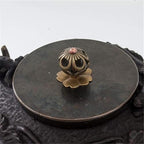 Cast Iron Tetsubin Teapot 1.2L With Copper Lid, Grape Pattern Vintage Iron Kettle For Brewing & Boiling Water - Image 7