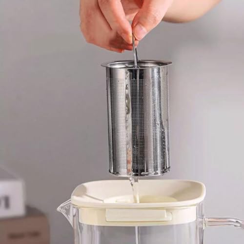 Removable Large Capacity Home teapot Transparent Glass Fruit Tea Kettle Water Pot with Infuser Tea Maker 1000ml/35.2oz Cleanable - Image 7