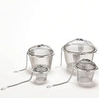 Tea Strainer 4 Sizes Silver Reusable Stainless Mesh Herbal Ball Tea Spice Strainer Teakettle Locking Tea Filter Infuser Spice Tool (Color : Size L) - Image 5