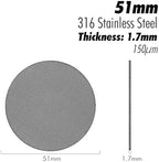 1PCS Coffee Puck Screen 51/53.5 58.5MM 316 Stainless Steel Portafilter Filter Plate Lower Shower For Espresso Machine 150um(51mm 1.7mm) - Image 2