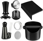 Espresso Accessories,6 PCS Espresso Machine Accessories Kit,Coffee Tamper Tools Set with Espresso Tamper,Coffee Tamping Mat,WDT Distribution Tool,Knock Box,Dosing Funnel and Puck Screen(54mm) by Unknown