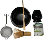 Matcha Kari Complete Matcha Whisk Set - Bowl, Sifter & Scoop - Black - Image 2