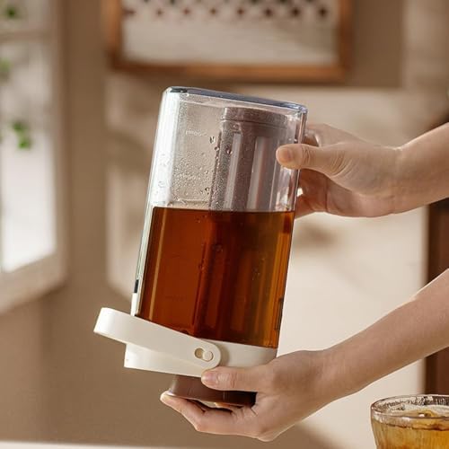 watchget Cold Brew Coffee Maker, 1000ml/35oz Iced Tea and Coffee Brewer with Removable 350 Mesh Filter, Portable Space-saving and Airtight Seal Pitcher for Home and Garden - Image 4