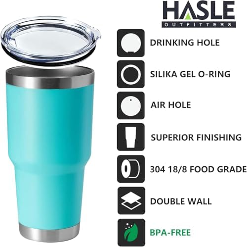 HASLE OUTFITTERS 30oz Stainless Steel Tumbler, Double Wall Vacuum Insulated Travel Mug Tumbler, Durable Insulated Coffee Mug, Gift Box Set (Green, 12) - Image 2