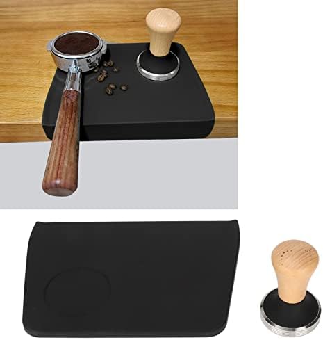 Coffee Mat, Silicone Coffee Mat Tamper Mat with Coffee Tamper Oil Proof Coffee Pad Tamper Kit for Espresso Machine (51mm / 2.01in Tamper) (58mm / 2.28in Tamper) (51mm / 2.01in Tamper) (58mm / 2.28in - Image 3