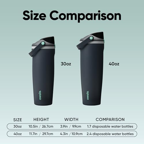 Owala FreeSip Sway Stainless Steel Water Bottle 30 oz Foggy Tide - Image 6