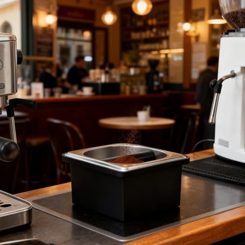 Coffee Knock Box, Stainless Steel Espresso Knock Box for Coffee Grounds - Image 7