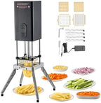 VEVOR Commercial French Fry Cutter, 1/2-Inch 3/8-Inch Blade Stainless Steel Vegetable Fruit Chopper with 2 Replacement Blades, Electric Potato Slicer Dicer for Restaurants & Home Kitchen by VEVOR