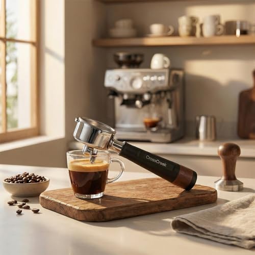 54mm Double Spout Portafilter for Breville 3 Ear Aluminum Handle - Image 3