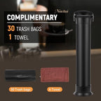 Newhai Espresso Coffee Knock Box for Commercial Use, with 30 Gabbage Bags & towal, Detachable Design, 4.2 Gal Large Capacity - Image 6