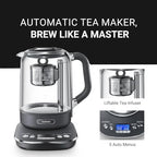 Joydeem Hot Tea Maker, Glass Electric Kettle with Auto Lift Tea Infuser and Temperature Control, 1.7L, JD-ZC6088G - Image 2