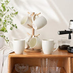 AmorArc 16 oz Coffee Mugs Set of 6, Large Ceramic Coffee Cups-Light Beige - Image 7