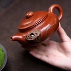 Tea Kettle Creative Red Mud Lotus Antique Teapot Office Tea Table Tea Maker Ceramic Tea Infuser - Image 4
