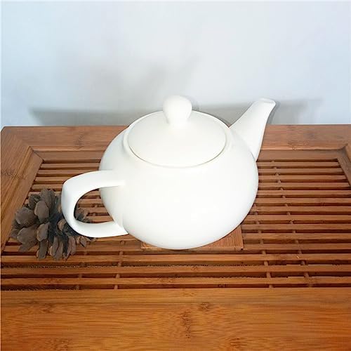 Porcelain Teapot With Removable Infuser & Lid720ml, Large Tea Pot With Stainless Steel Fine Mesh Infuser, Ceramic Tea Maker With Strainer For Loose Leaf Tea Or Bags, White - Image 5