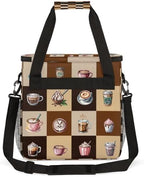Coffee Pattern Coffee Maker Carrying Bag with Keurigs K-Mini or K-Mini Plus - Image 5