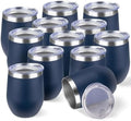 StarSpeed 12oz/12 Pack Insulated Wine Tumbler with Lid,Navy Blue by StarSpeed