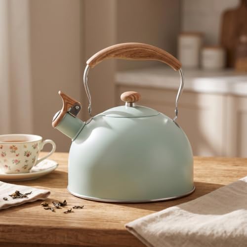 Tea Kettle with Whistling Spout Effortless Pouring Tea Kettle with Whistle Food Grade for Homeowners, Kitchen, Camping, Array, color to 3, 2.5L - Image 7