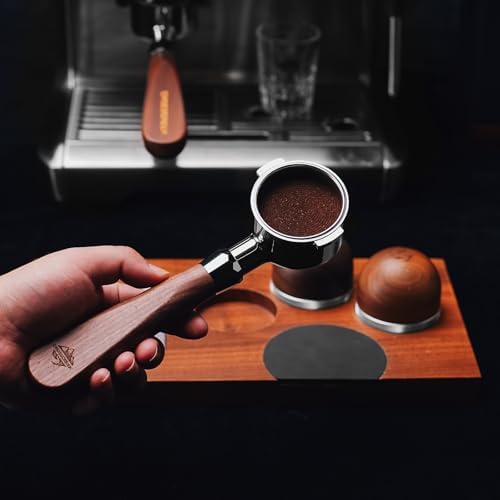 51mm Espresso Bottomless Portafilter with 2 Ear | Fits De’Longhi ECP3420 / EC155 / BCO430 / EC260 Espresso Machine | Stainless Steel Basket and Walnut Handle | Espresso Accessories - Image 4