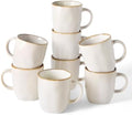 famiware Coffee Mugs Set of 8, Ocean Square 13oz Coffee Cup Set with Handle by Famiware