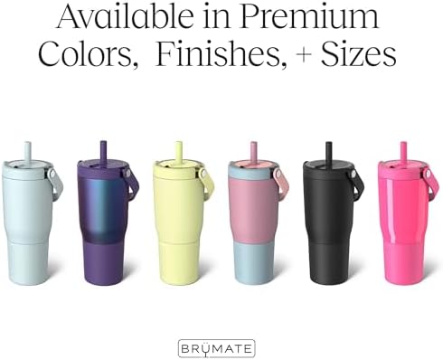 BrüMate Resa 25oz 100% Leakproof Travel Tumbler w/Handle & Straw | Flexible SoftSip Straw | Silicone Sleeve for Durability | Stainless Steel | Cup Holder & Travel Friendly Water Bottle (Neon Pink) - Image 3