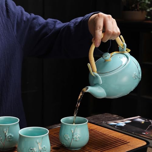 KEYDUACU Japanese Porcelain Gongfu Tea Set, Chinese Asian Style for Adults - Image 6